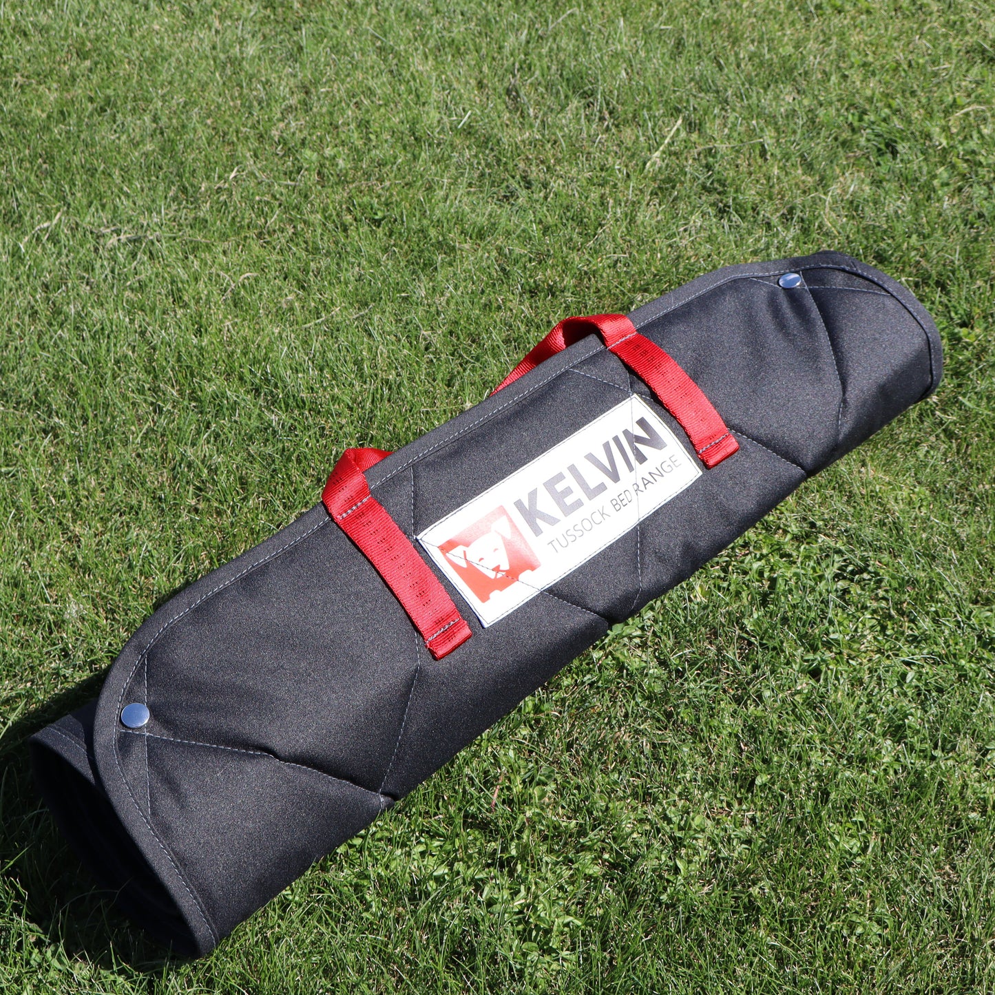 NZ wool filled premium Tussock Dog Mat with carry handle for multi-purpose on the go use